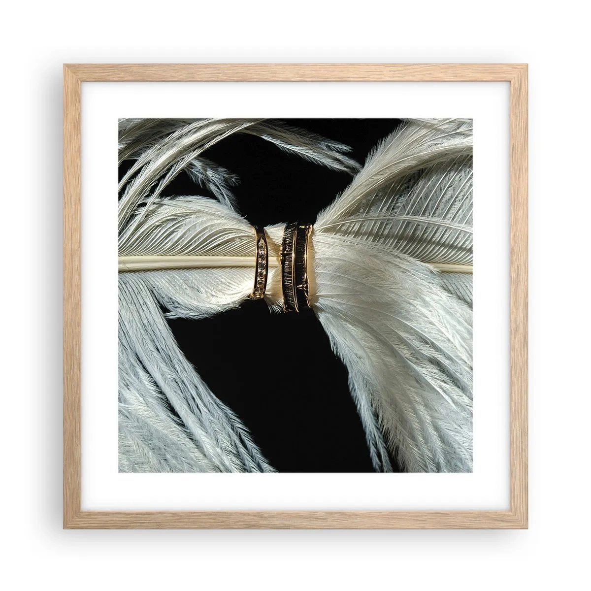 Plagát v ráme zo svetlého duba - …a neopustím ťa…. - 40x40 cm