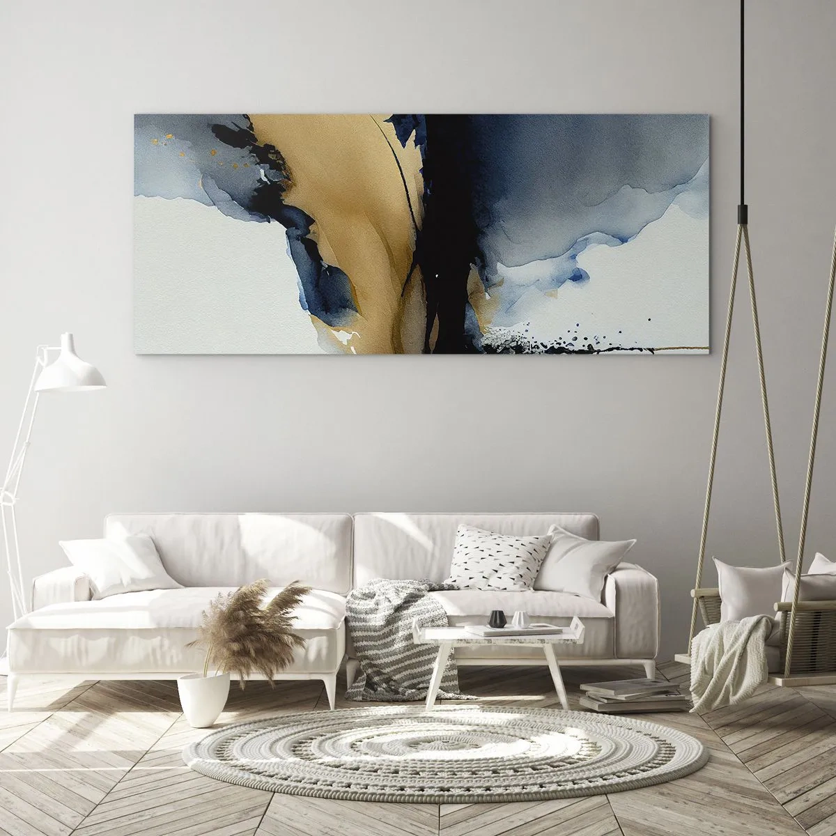 Obraz na skle - Za závojom - 160x50 cm