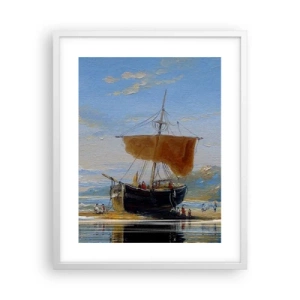 Plagát v bielom ráme - Voda, zem, vzduch - 40x50 cm