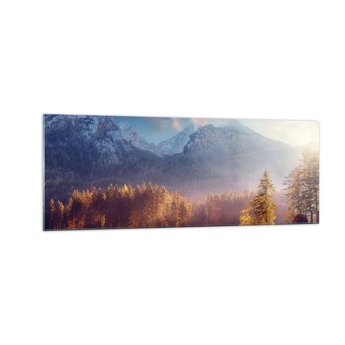 Obraz na skle - V horách a údoliach - 140x50 cm