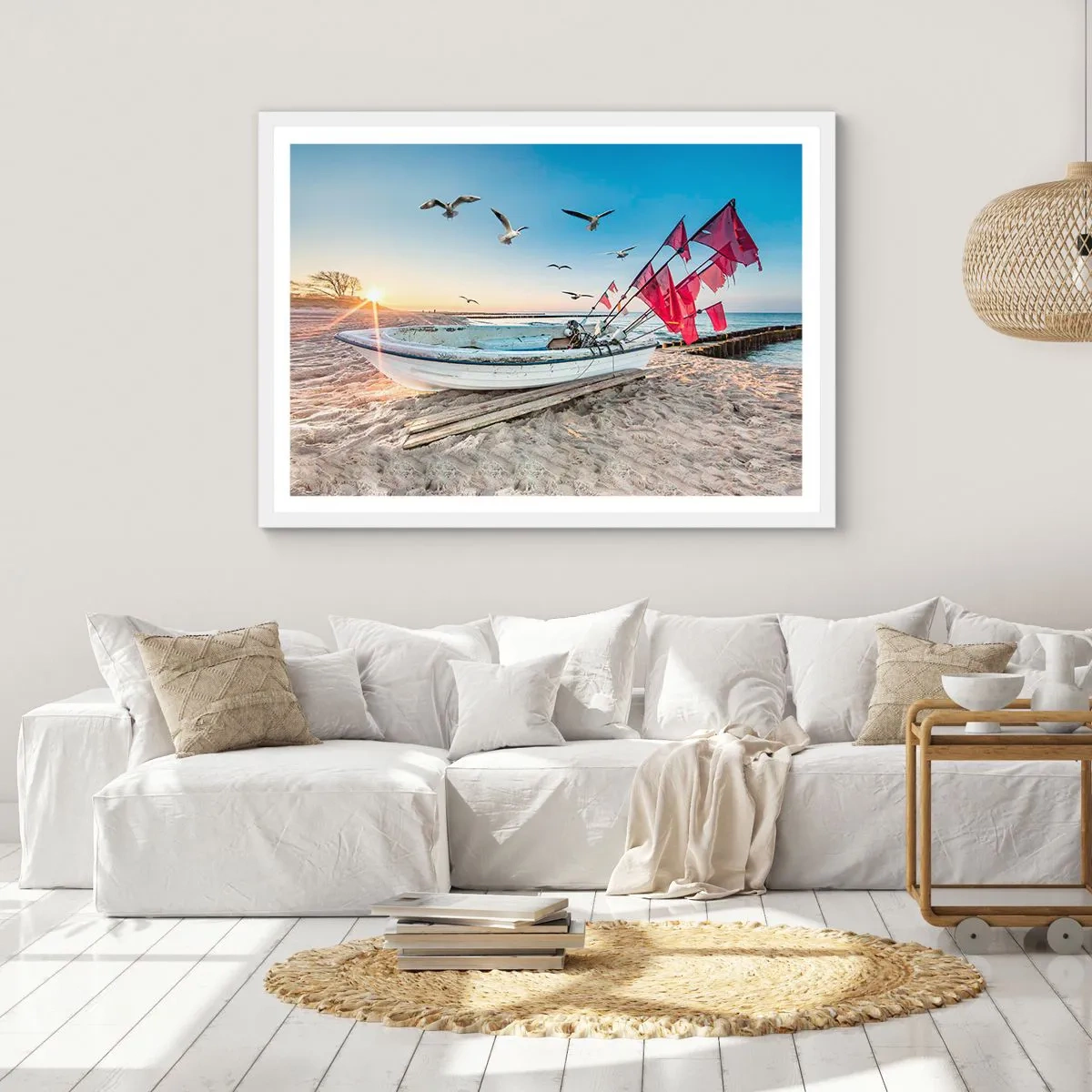 Plagát v bielom ráme - Zaslúžená prestávka - 40x30 cm