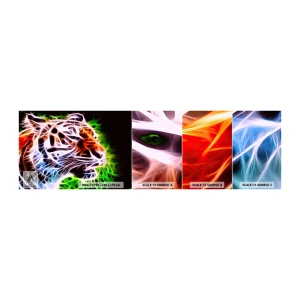 Vzorka samolepiacej fototapety Deluxe Sticker - Nebezpečná aura - Abstrakcia, Zvieratá, Predátor - 100x30 cm