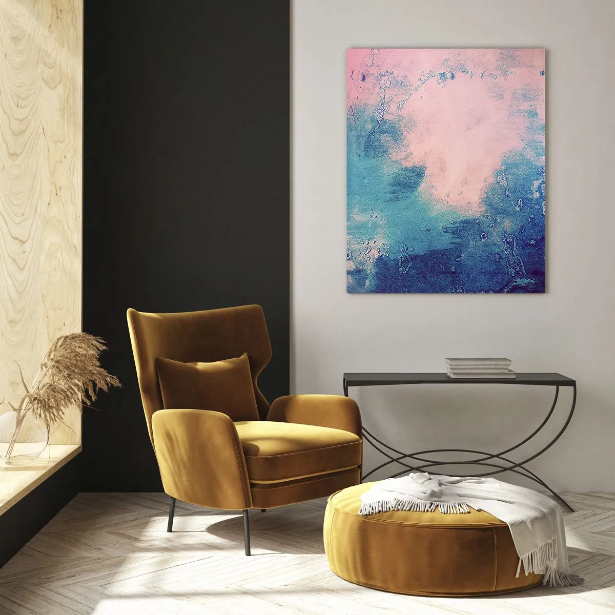 Obraz na skle - Modré objatie - 50x70 cm