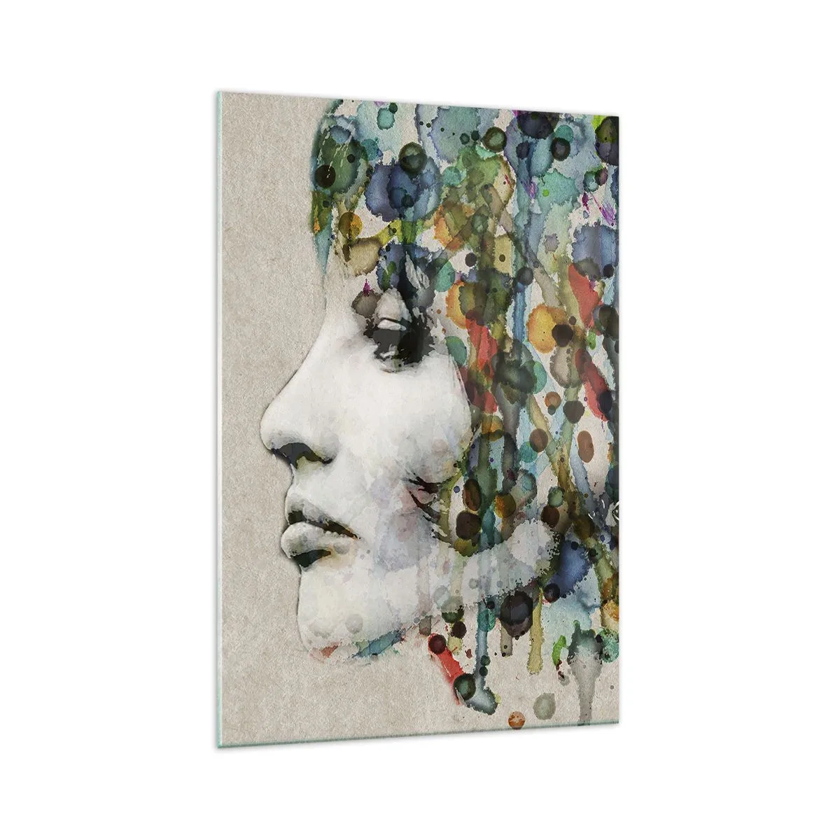 Obraz na skle - Vynorila sa zo šedej - 70x100 cm