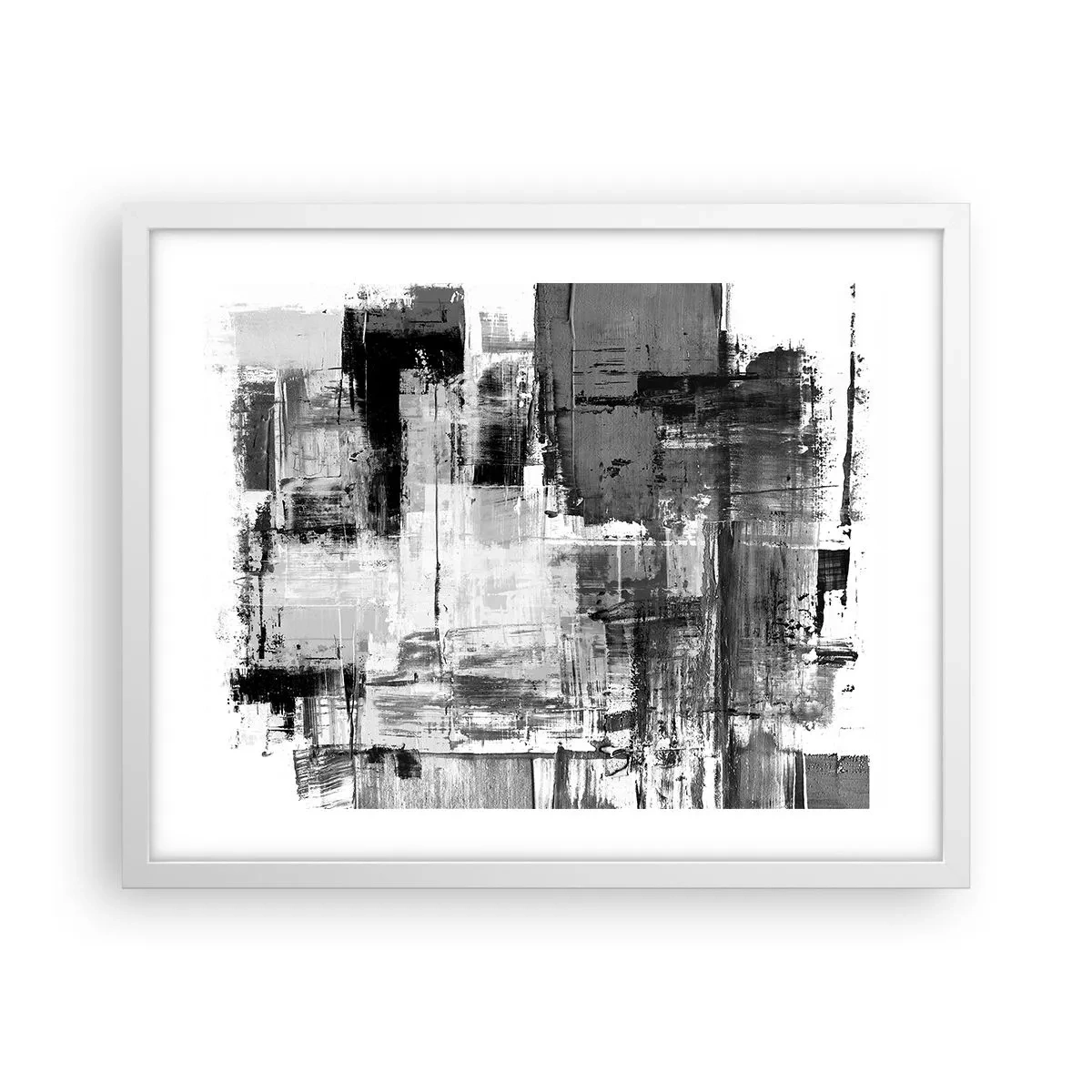 Plagát v bielom ráme - Sivé je krásne - 50x40 cm