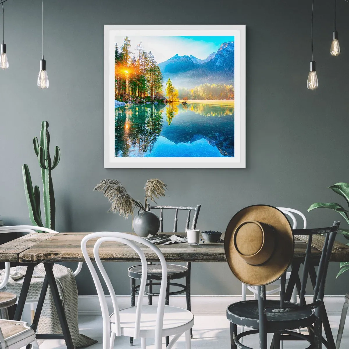 Plagát v bielom ráme - Majestát a sladkosť - 60x60 cm