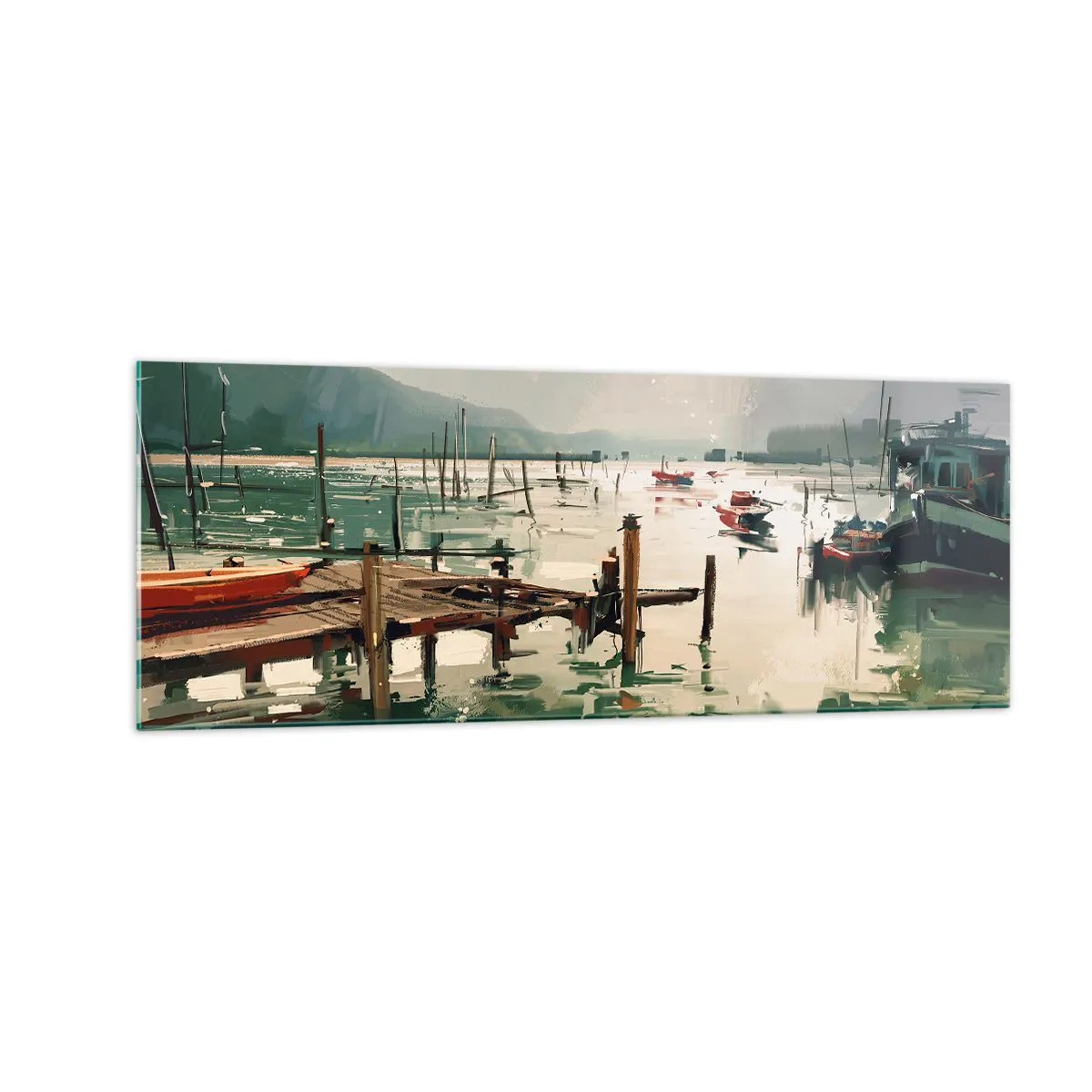 Obraz na skle - Zaliate roztaveným mesiacom - 140x50 cm