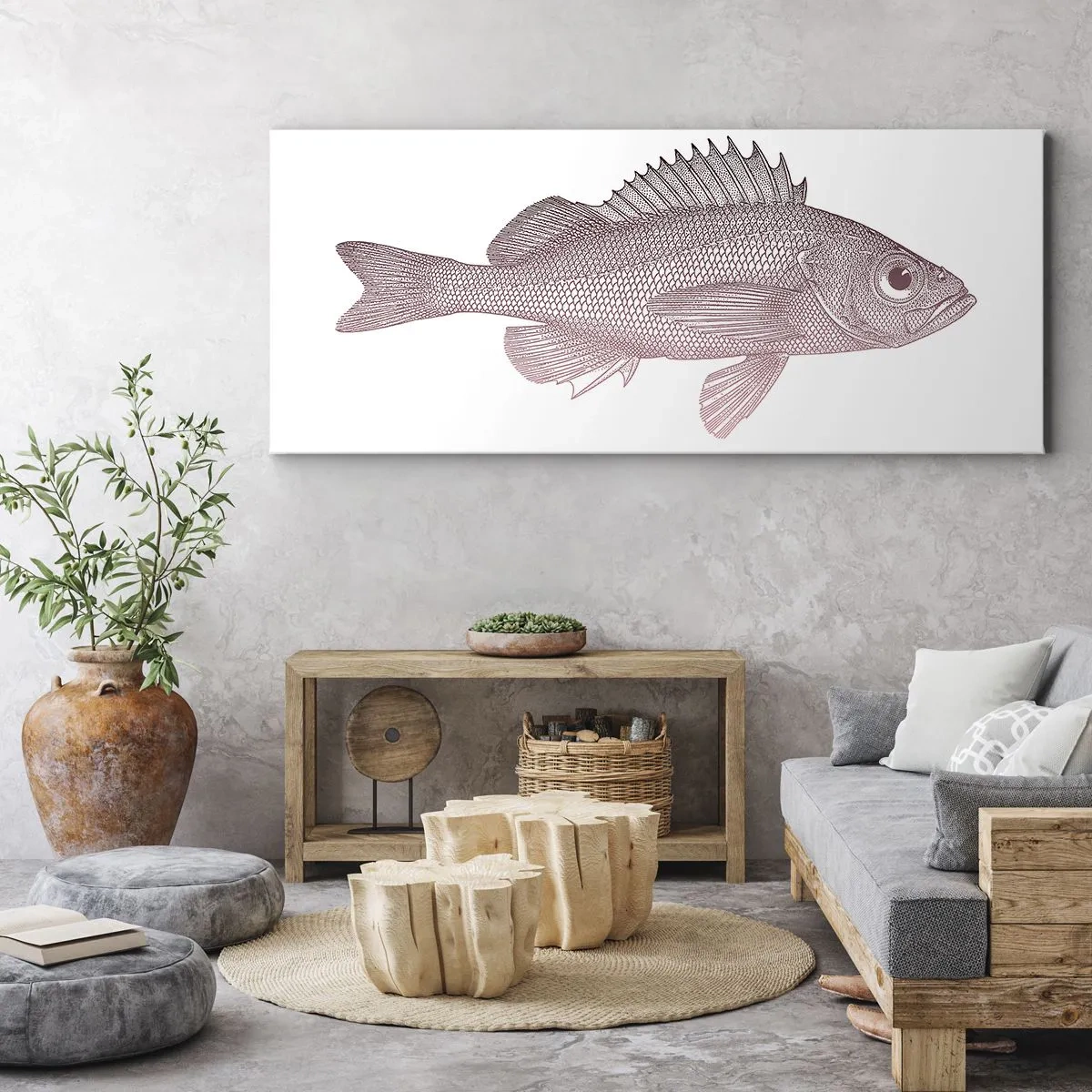Obraz na plátne - Ryba s veľkými očami - 100x40 cm