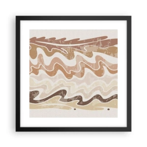 Plagát v čiernom ráme - Dobrá energia – dobré emócie - 40x40 cm