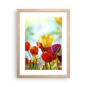 Plagát v ráme zo svetlého duba - Všetky farby slnka - 30x40 cm
