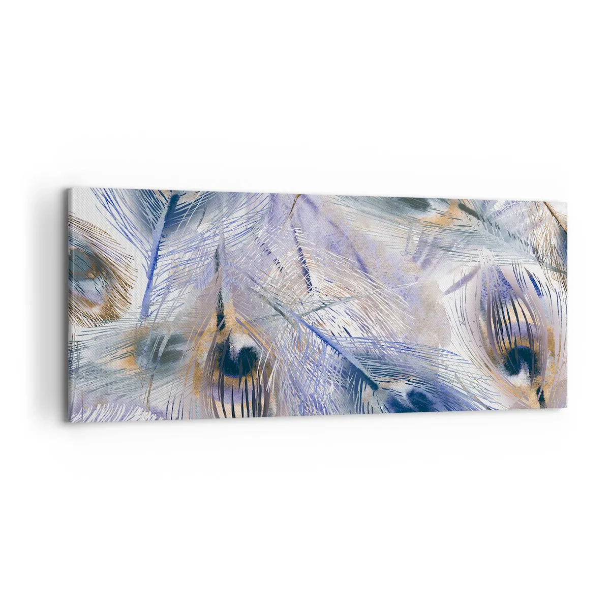 Obraz na plátne - Kompozícia pávieho oka - 100x40 cm