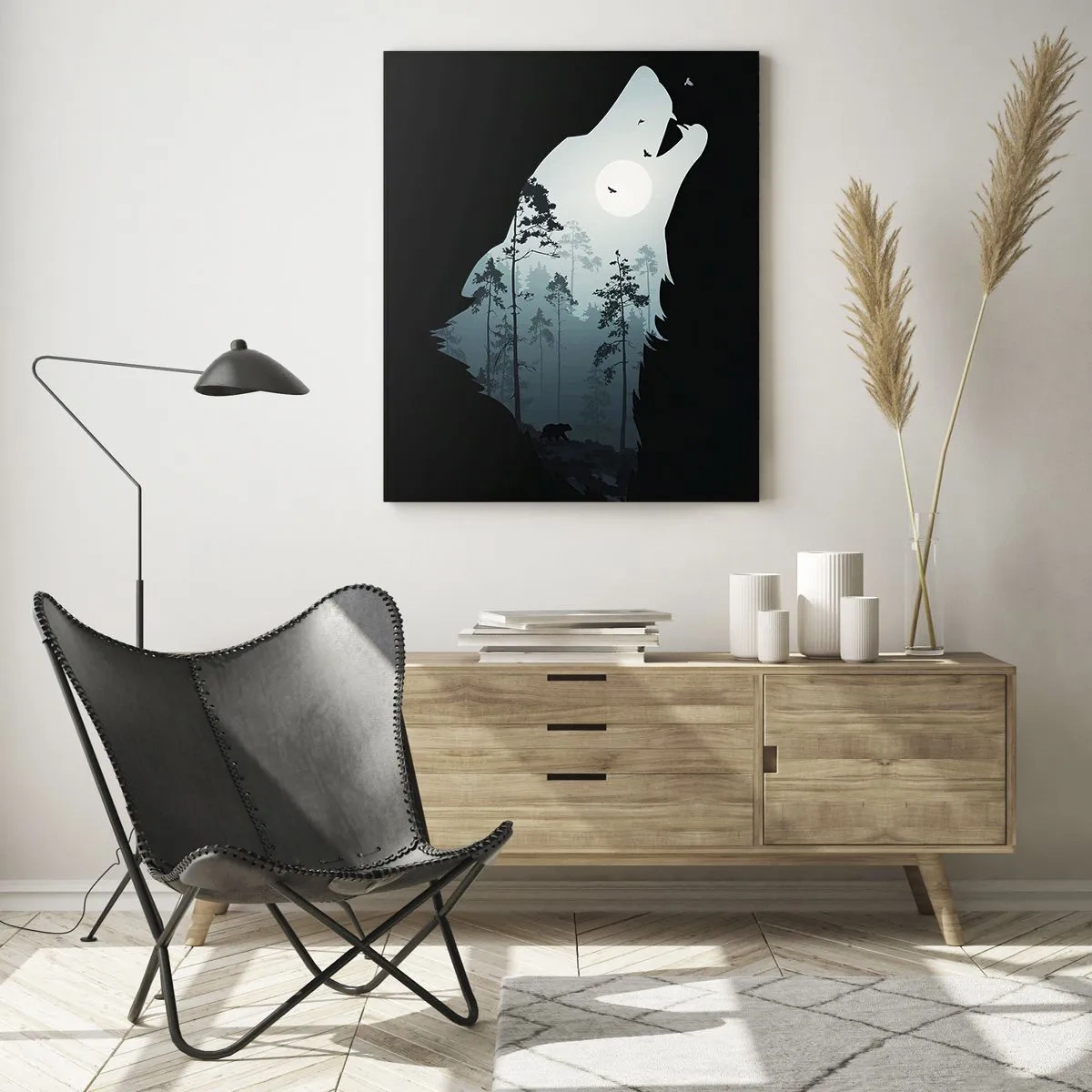 Obraz na skle - Hlas lesnej noci - 50x70 cm