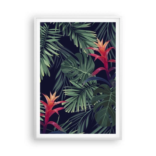 Plagát v bielom ráme - Vzplanúť v zelenom - 70x100 cm