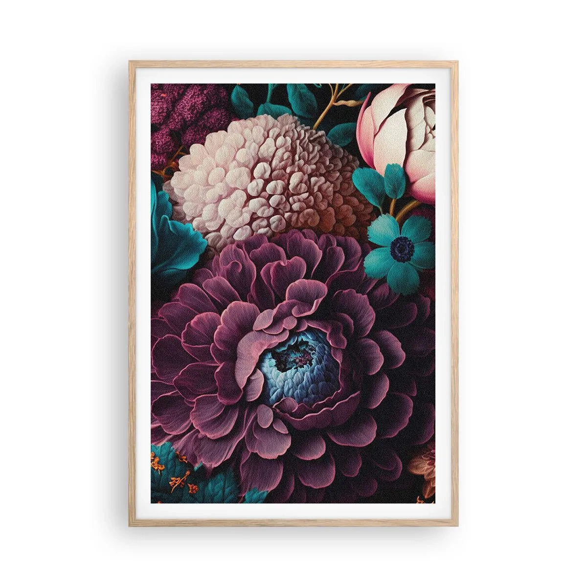 Plagát v ráme zo svetlého duba - Úroda prírody - 70x100 cm