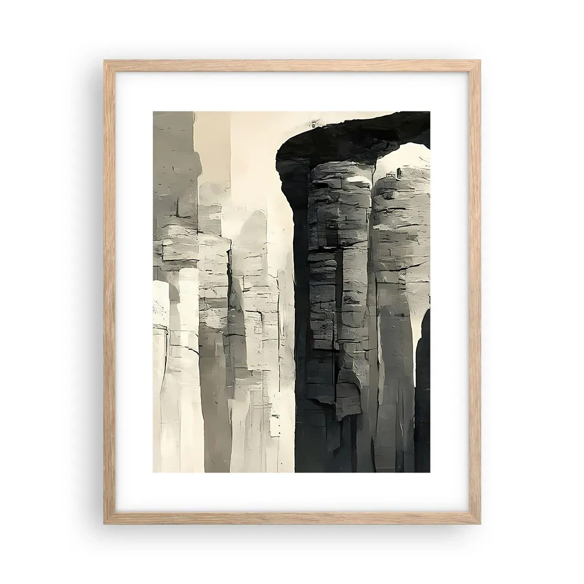 Plagát v ráme zo svetlého duba - Majestátnosť starožitnosti - 40x50 cm