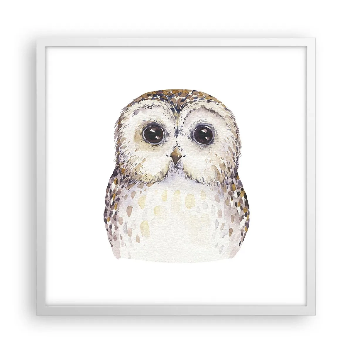 Plagát v bielom ráme - Pozri sa mi do očí - 50x50 cm