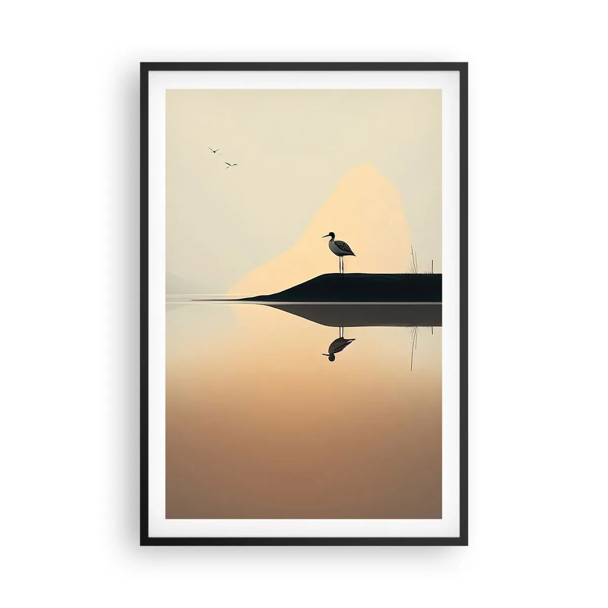 Plagát v čiernom ráme - Pán na jazere - 61x91 cm