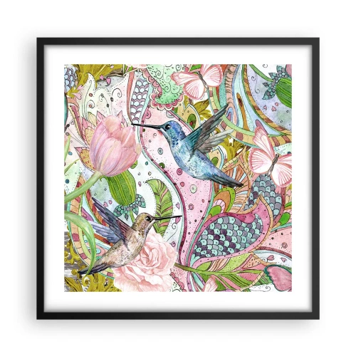 Plagát v čiernom ráme - Zamotané do lián - 50x50 cm