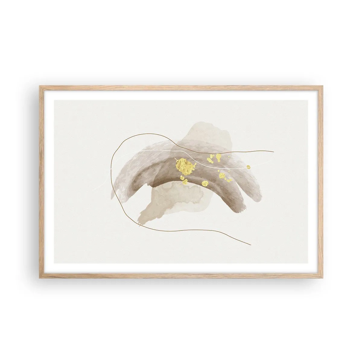 Plagát v ráme zo svetlého duba - Vesmírna bytosť - 91x61 cm