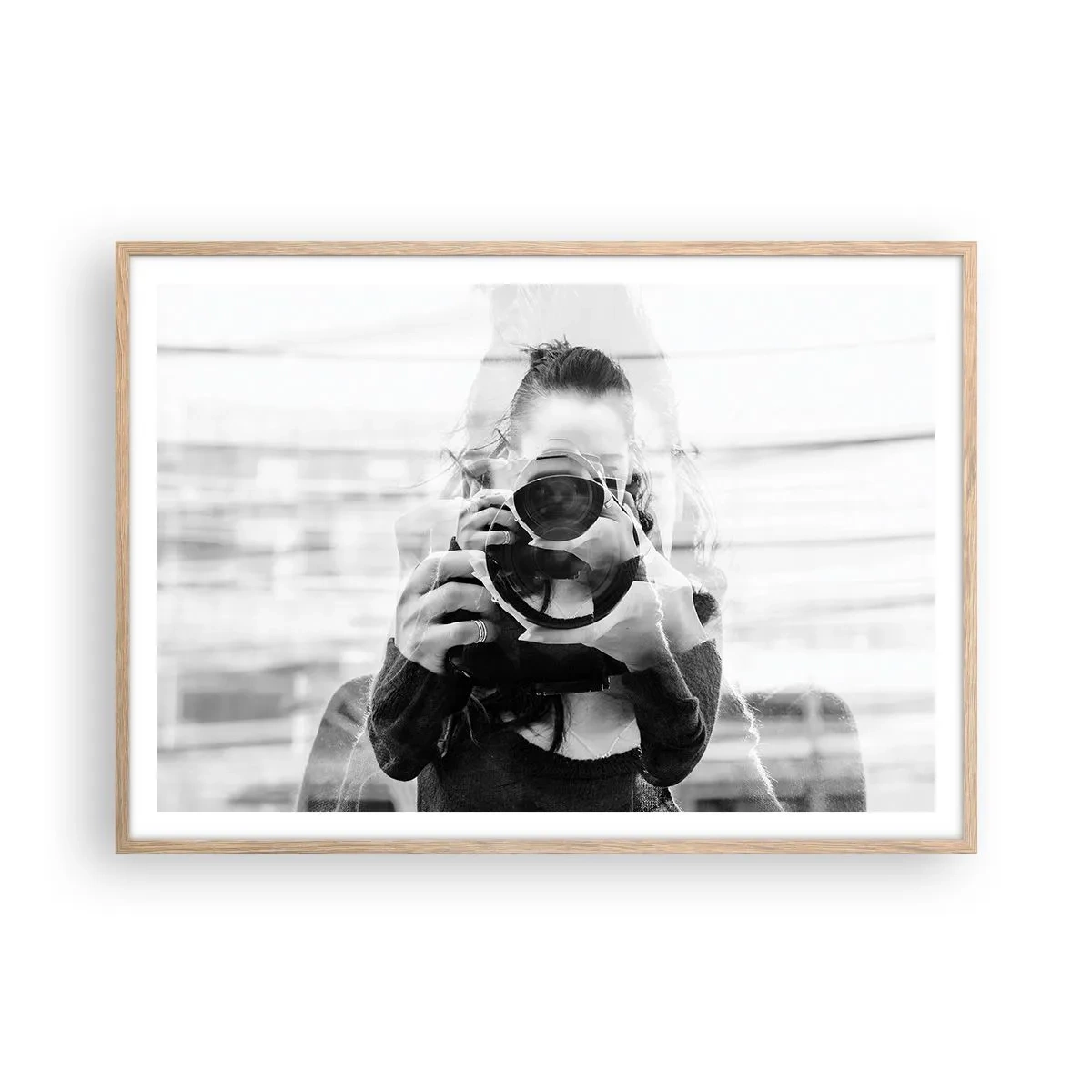 Plagát v ráme zo svetlého duba - Tvorca a materiál - 100x70 cm