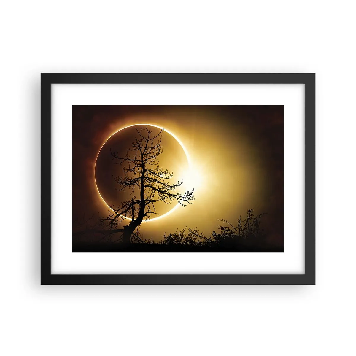 Plagát v čiernom ráme - Úplné zatmenie - 40x30 cm