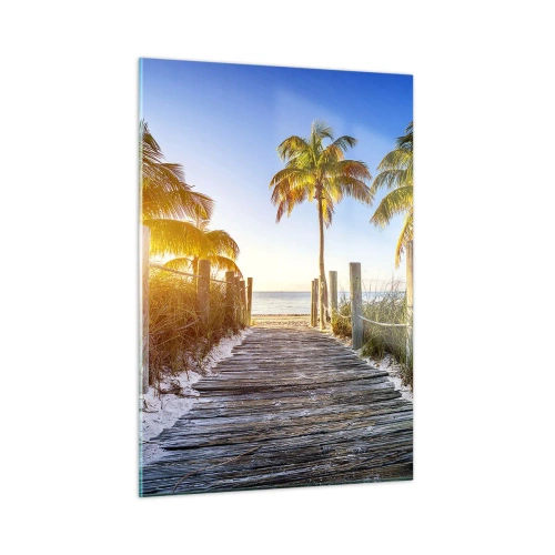 Obraz na skle - Priamo do raja - 50x70 cm