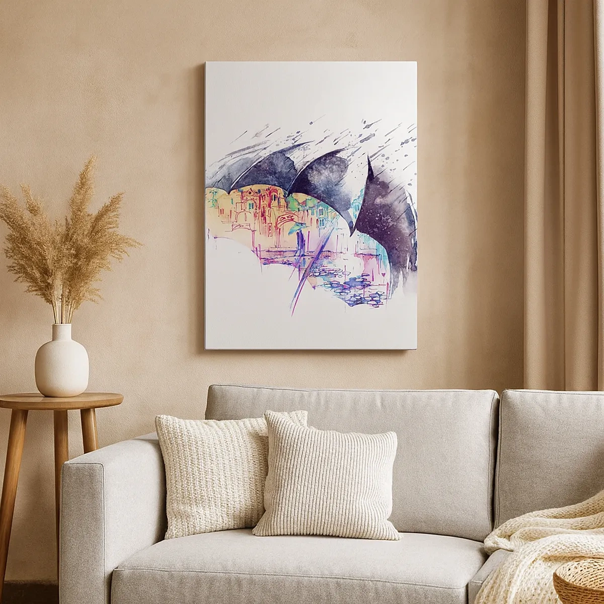 Obraz na plátne - Prechádzka v daždi - 50x70 cm