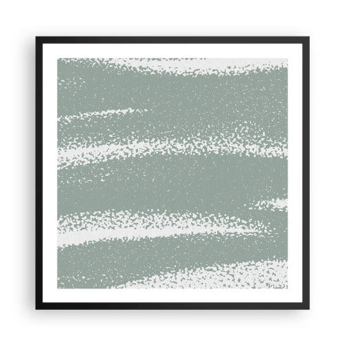 Plagát v čiernom ráme - Abstrakcia v zimnom štýle - 60x60 cm