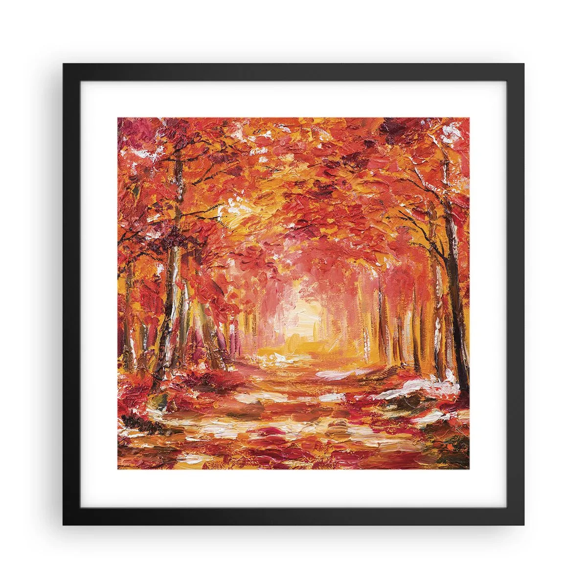 Plagát v čiernom ráme - Medený les - 40x40 cm