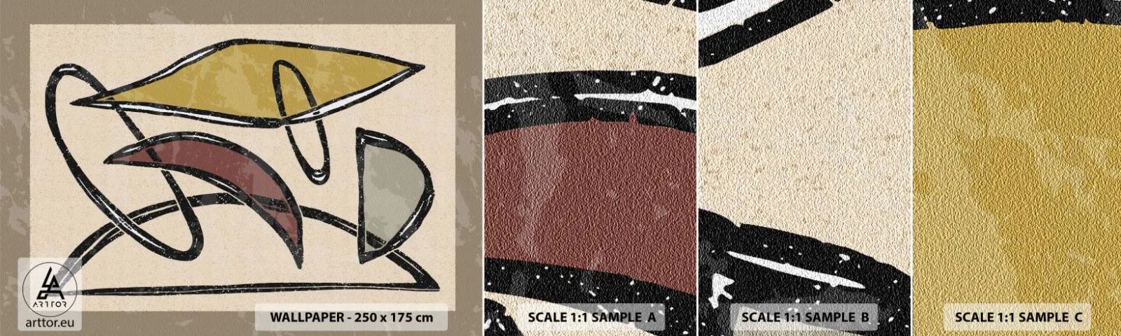 Vzorka Fototapeta Standard Eco - Zvisle a vodorovne - Moderné, Abstrakcia, Kus - 100x30 cm