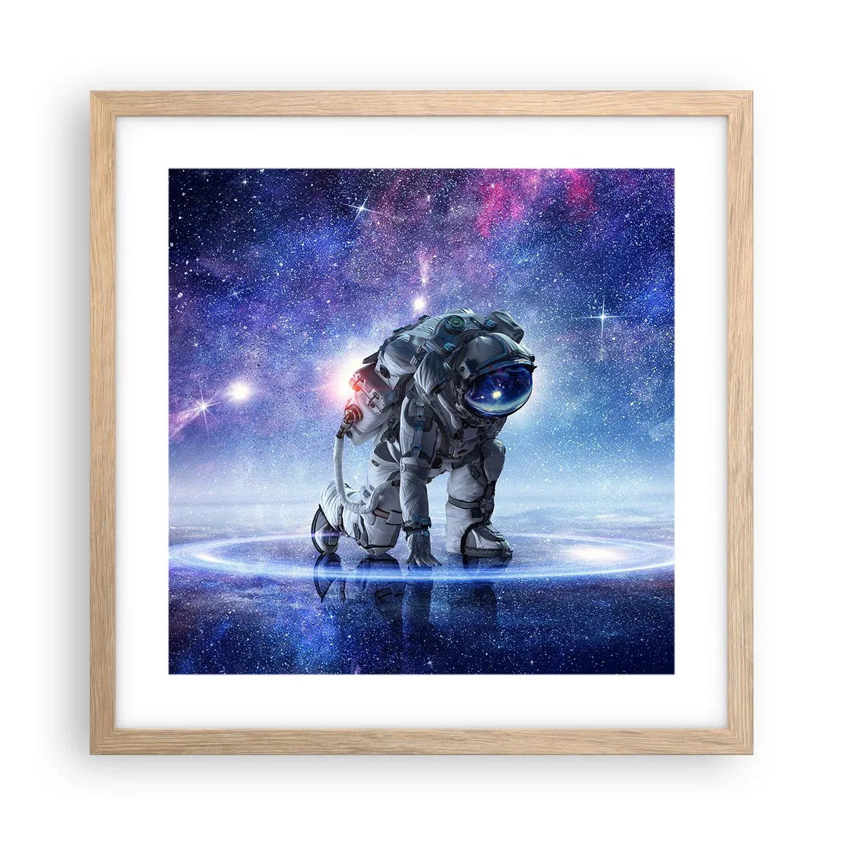 Plagát v ráme zo svetlého duba - Hviezdne nebo nado mnou - 40x40 cm