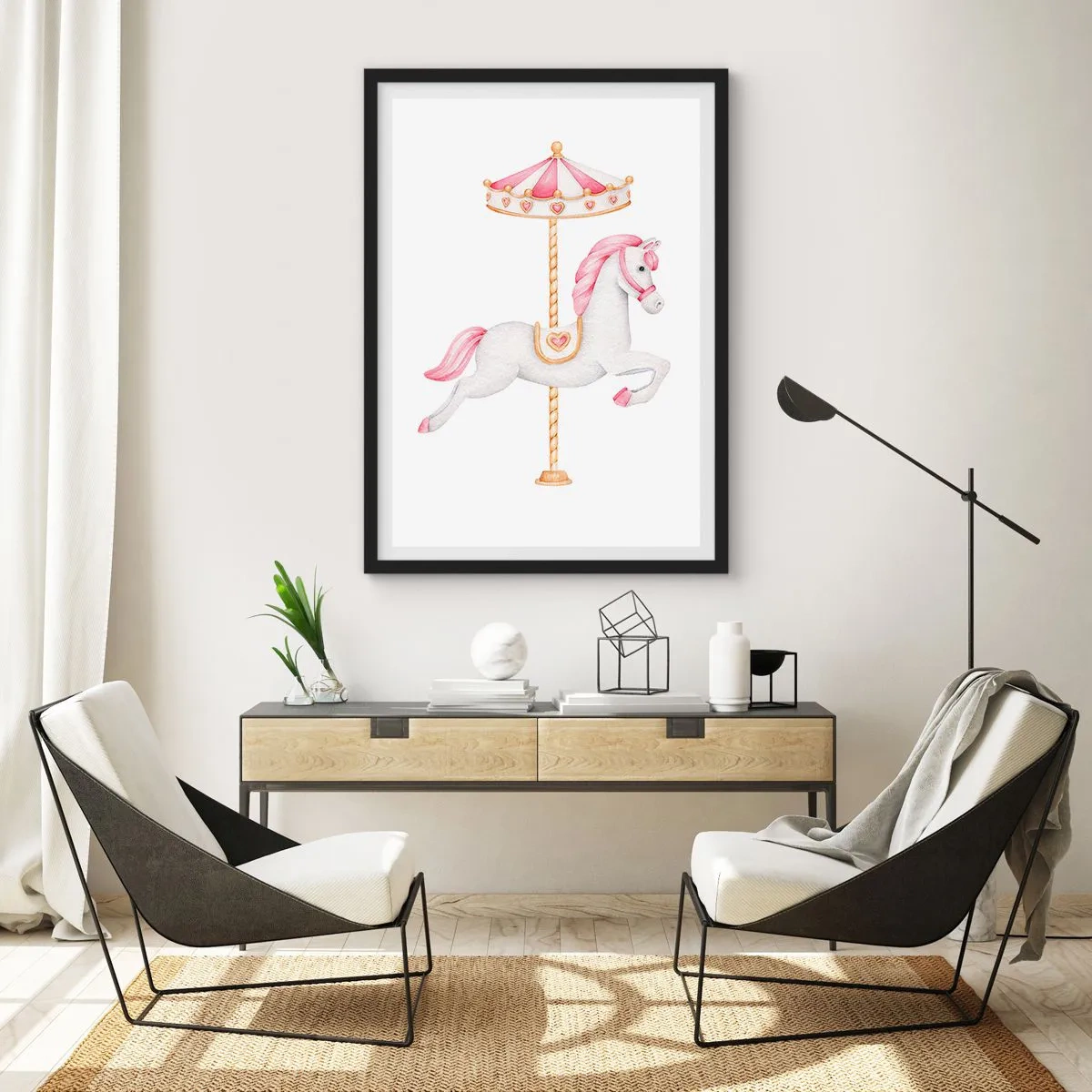 Plagát v čiernom ráme - Vyrazil z kopýtka - 61x91 cm