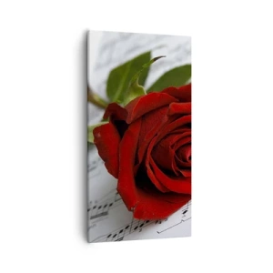 Obraz na plátne - Hudba pocitu v šarlátovej - 55x100 cm