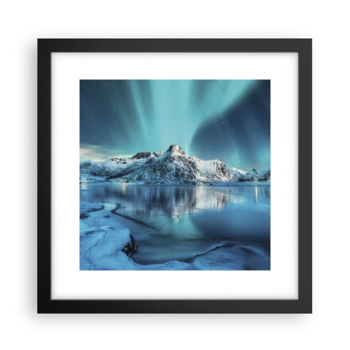 Plagát v čiernom ráme - Noc plná svetla - 30x30 cm