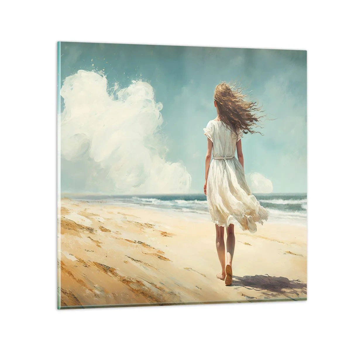 Obraz na skle - Smerom ku slnku a vetru - 60x60 cm