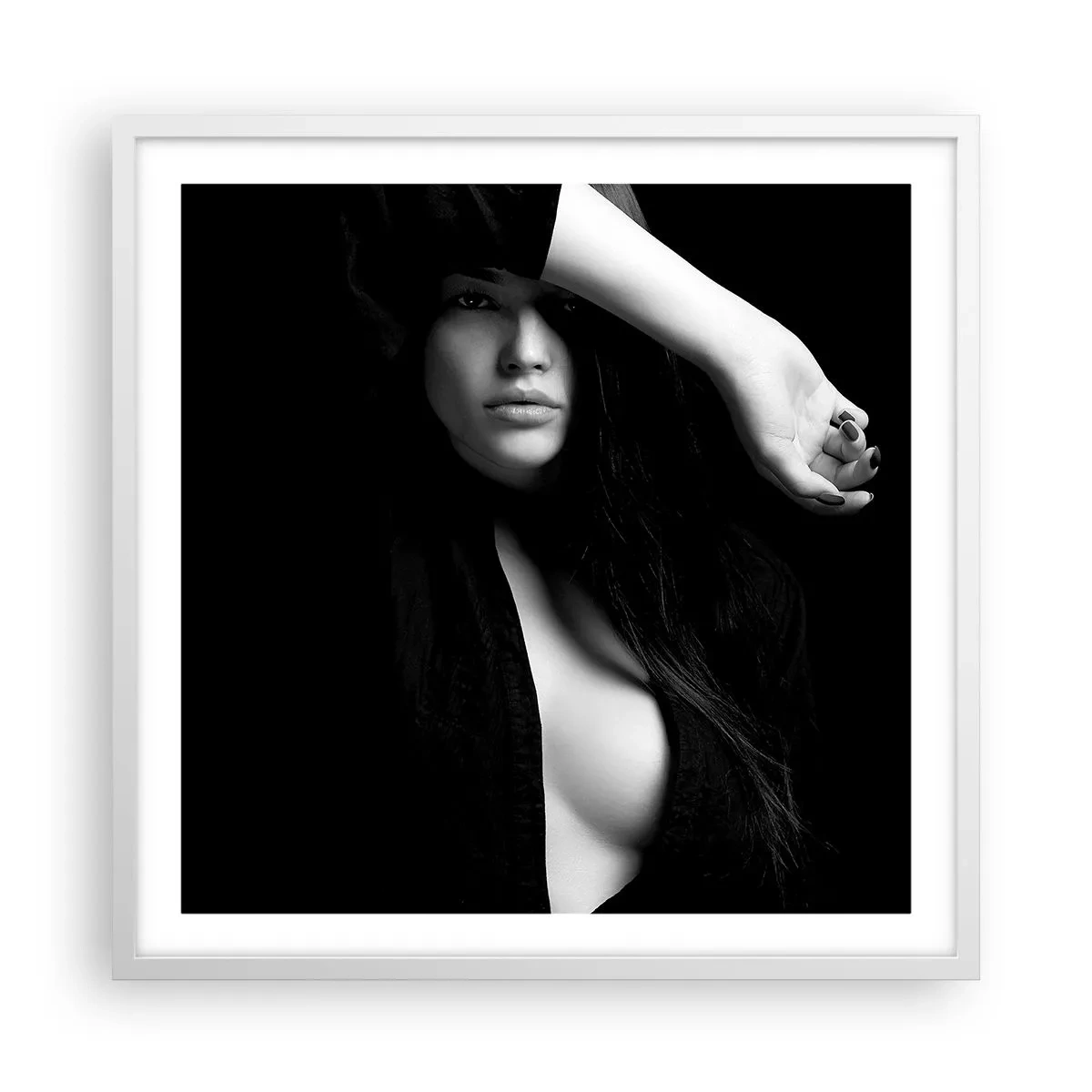 Plagát v bielom ráme - Škola zvádzania - 60x60 cm