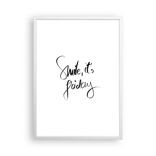 Plagát v bielom ráme - Naozajstná radosť - 50x70 cm