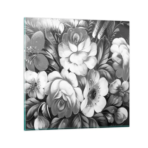 Obraz na skle - Krásne dokonca v šedej - 30x30 cm