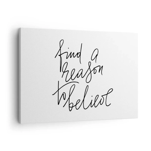 Obraz na plátne - Motivačný citát v minimalistickom štýle - 70x50cm - Je to možné - Moderná nástenná dekorácia do obývacej izby a spálne ARTTOR