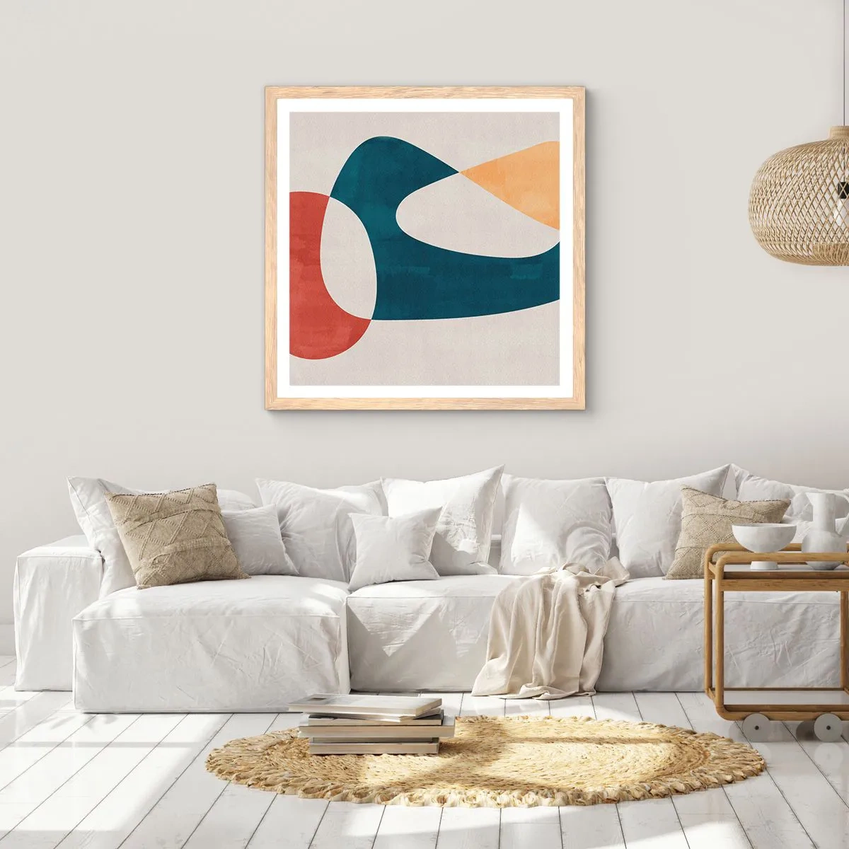 Plagát v ráme zo svetlého duba - Vplyvy a metamorfózy - 60x60 cm