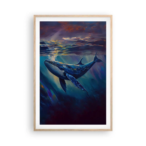 Plagát v ráme zo svetlého duba - Vitaj v mojom svete - 61x91 cm