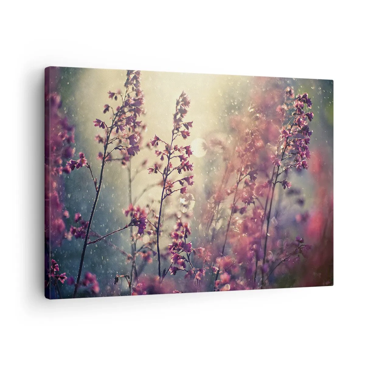 Obraz na plátne - Kvety na slnku na pozadí prírody - 70x50cm - Tajná záhrada - Moderná nástenná dekorácia do obývacej izby a spálne ARTTOR