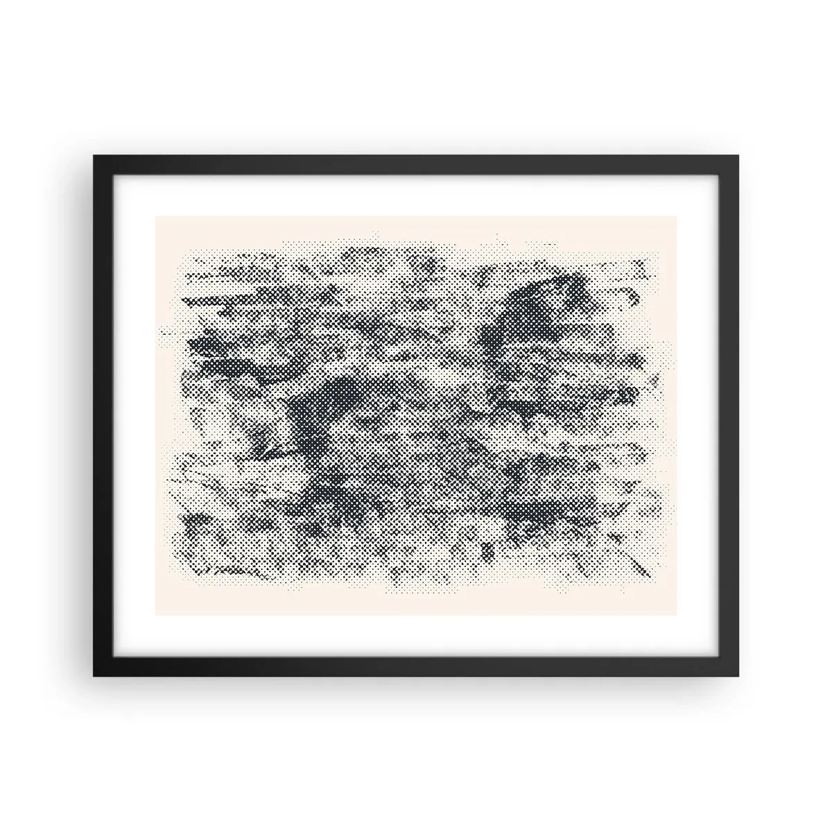 Plagát v čiernom ráme - Hmlistá kompozícia - 50x40 cm