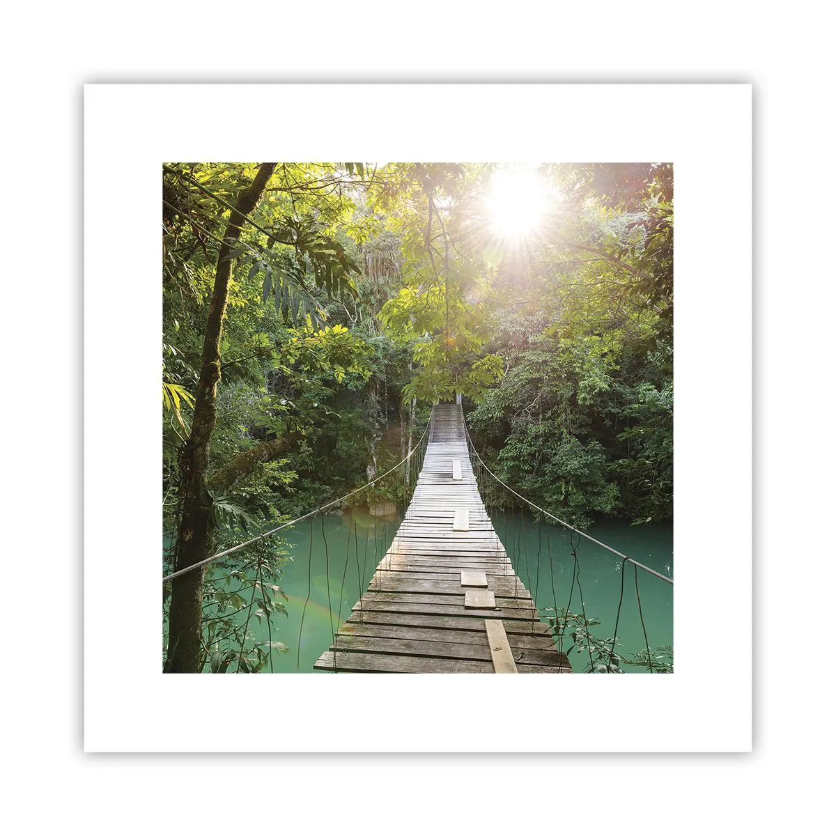 Plagát - Nad azúrovou vodou do azúrového lesa - 30x30 cm