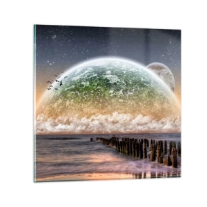 Obraz na skle - A svet sa vynoril z vody - 70x70 cm