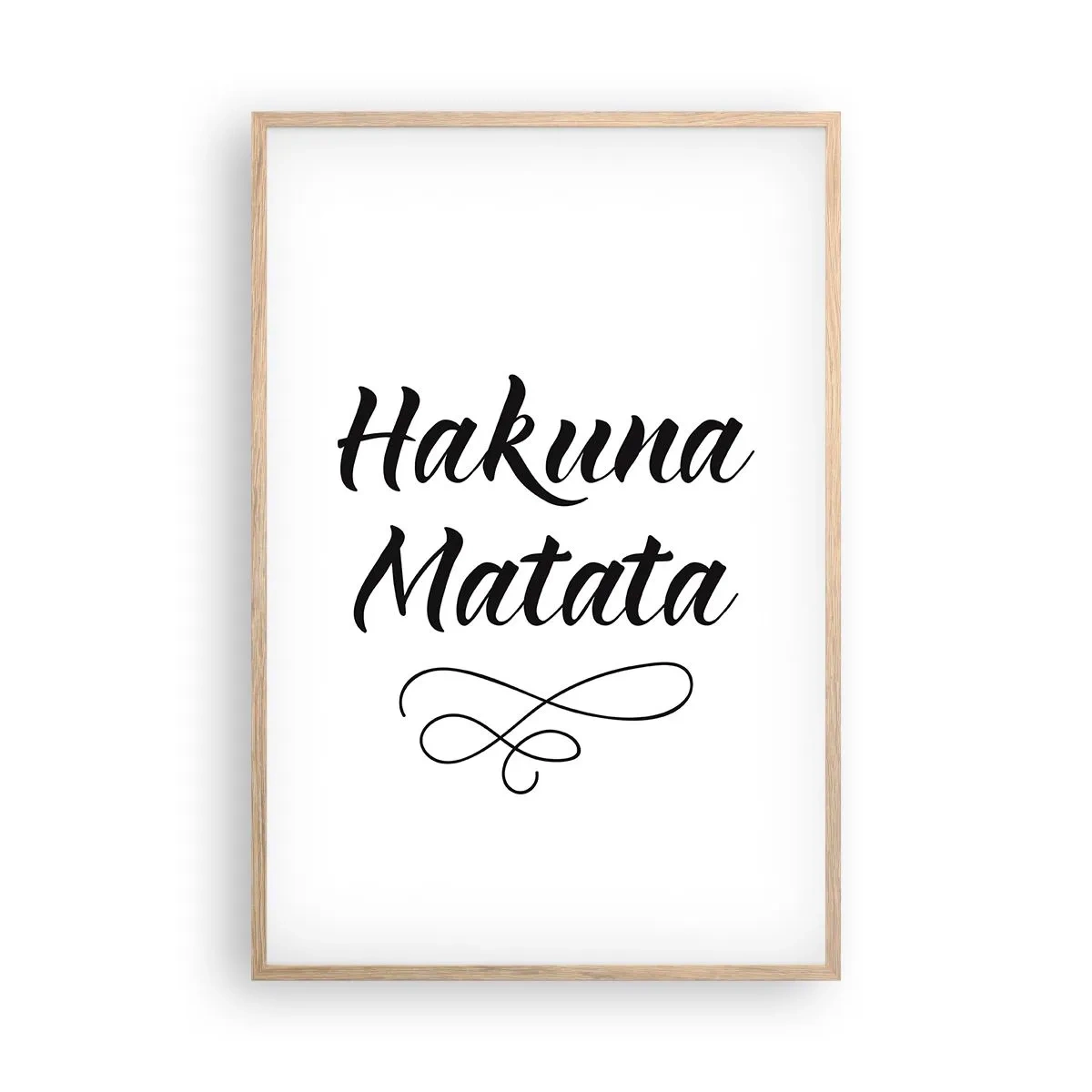 Plagát v ráme zo svetlého duba - Najlepšia rada - 61x91 cm