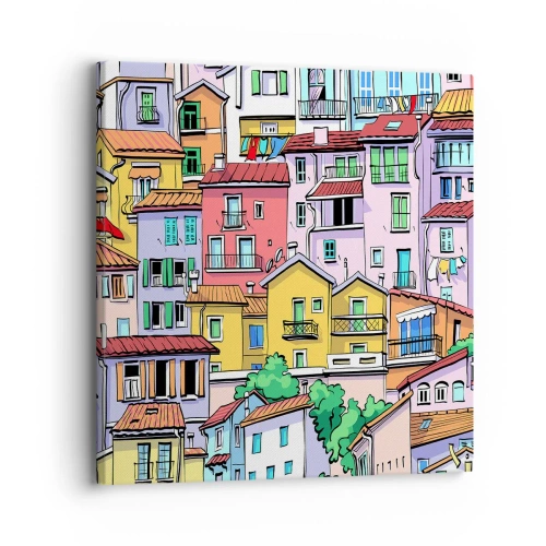 Obraz na plátne - Veselé mesto - 30x30 cm