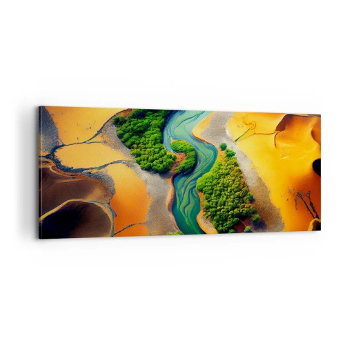 Obraz na plátne - Životodarná rieka - 100x40 cm