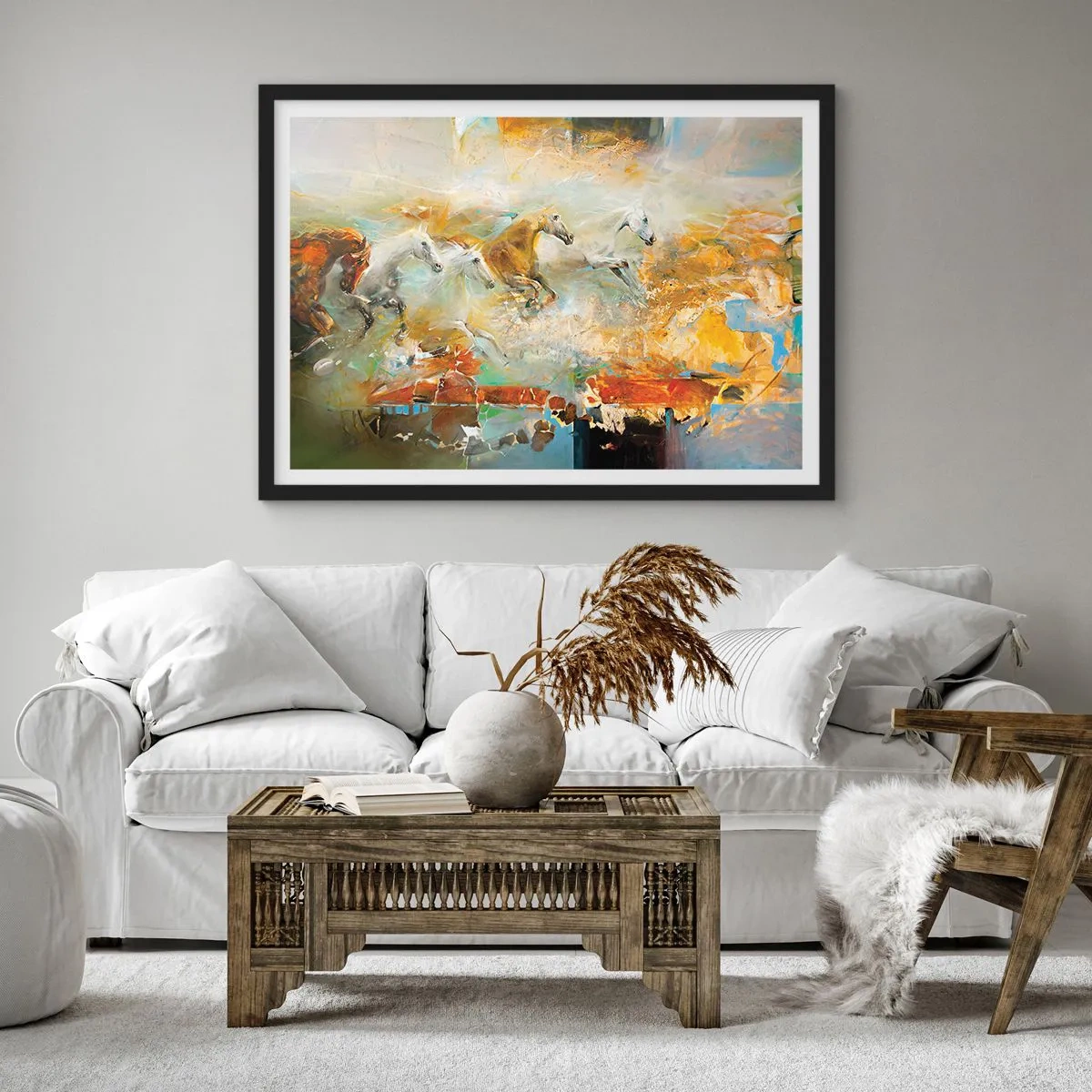 Plagát v čiernom ráme - Cvála svetlom - 50x40 cm