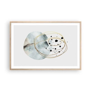 Plagát v ráme zo svetlého duba - V objatí priestoru - 91x61 cm